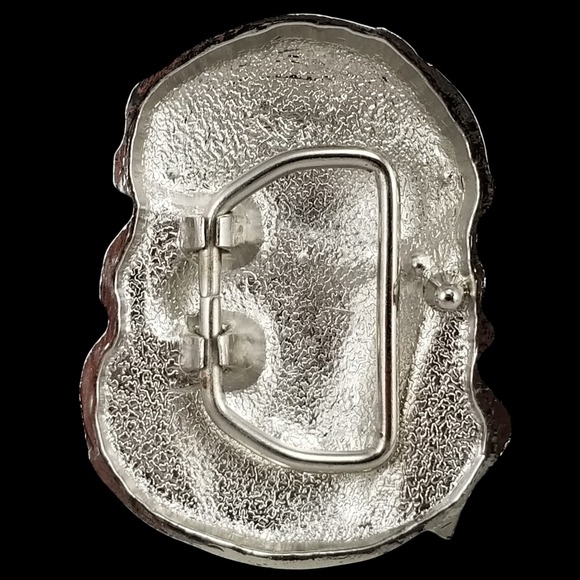 Jesus Piece Belt Buckle Silver Rhinestone Religious Bling Hip Hop Style - Picture 5 of 7